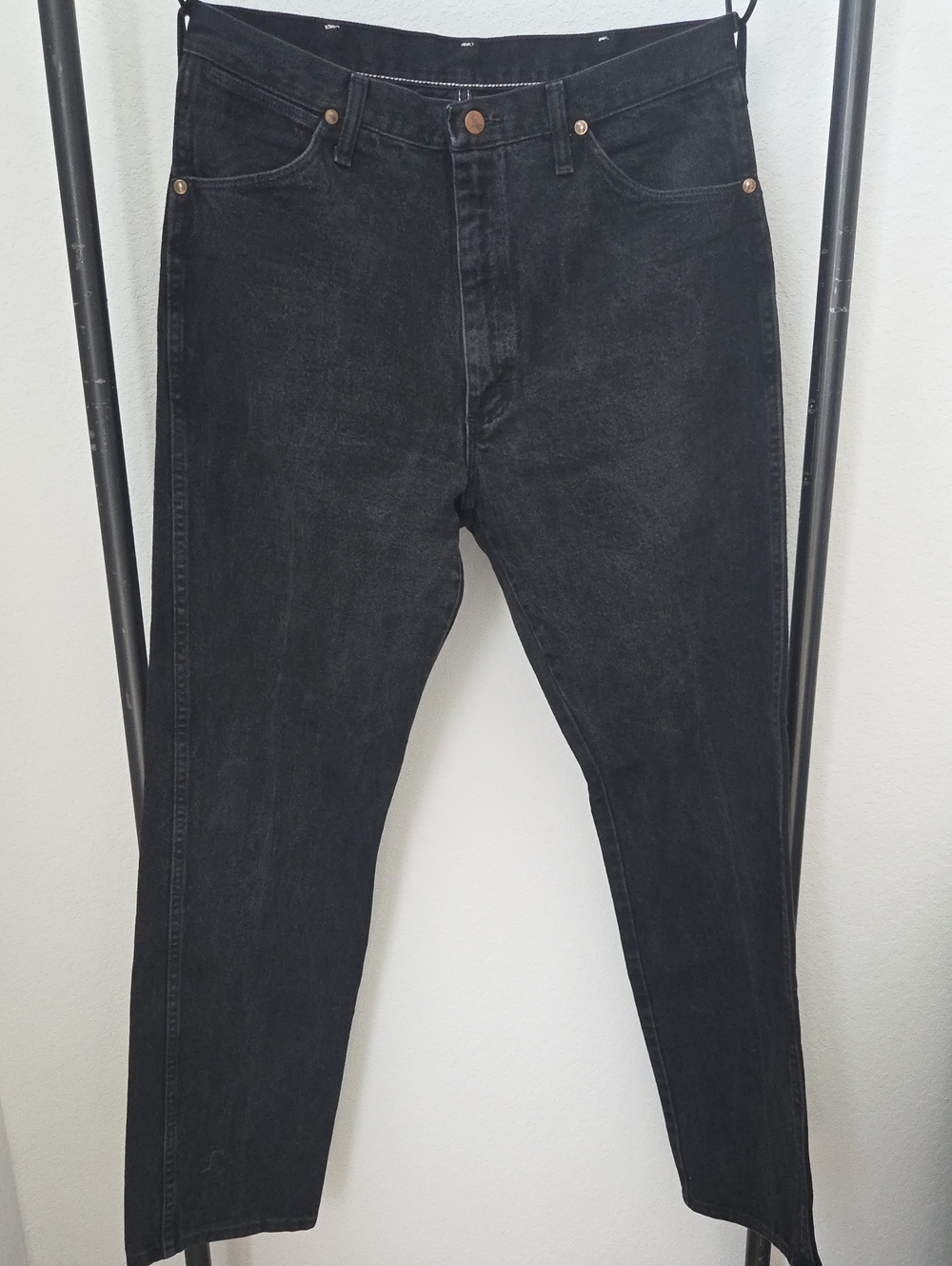 Vintage 90s Wrangler USA Straight Men's Jeans Denim Black 100% cotton Western